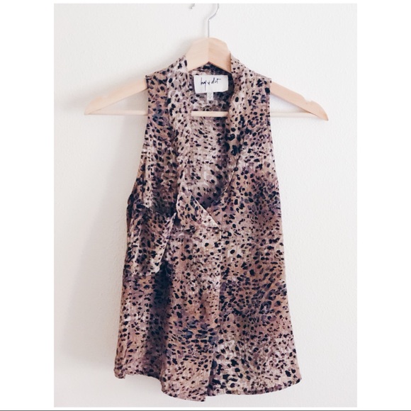 Hy + Dot blush leopard frump blouse - Picture 2 of 7